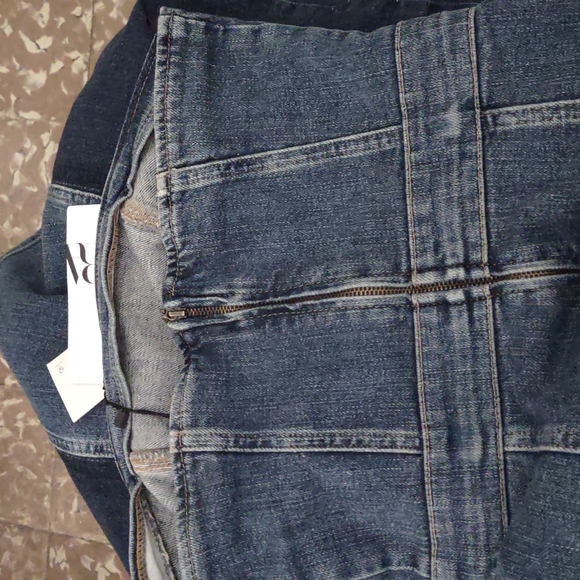 ZARA Contrast denim dress - Picture 6 of 7